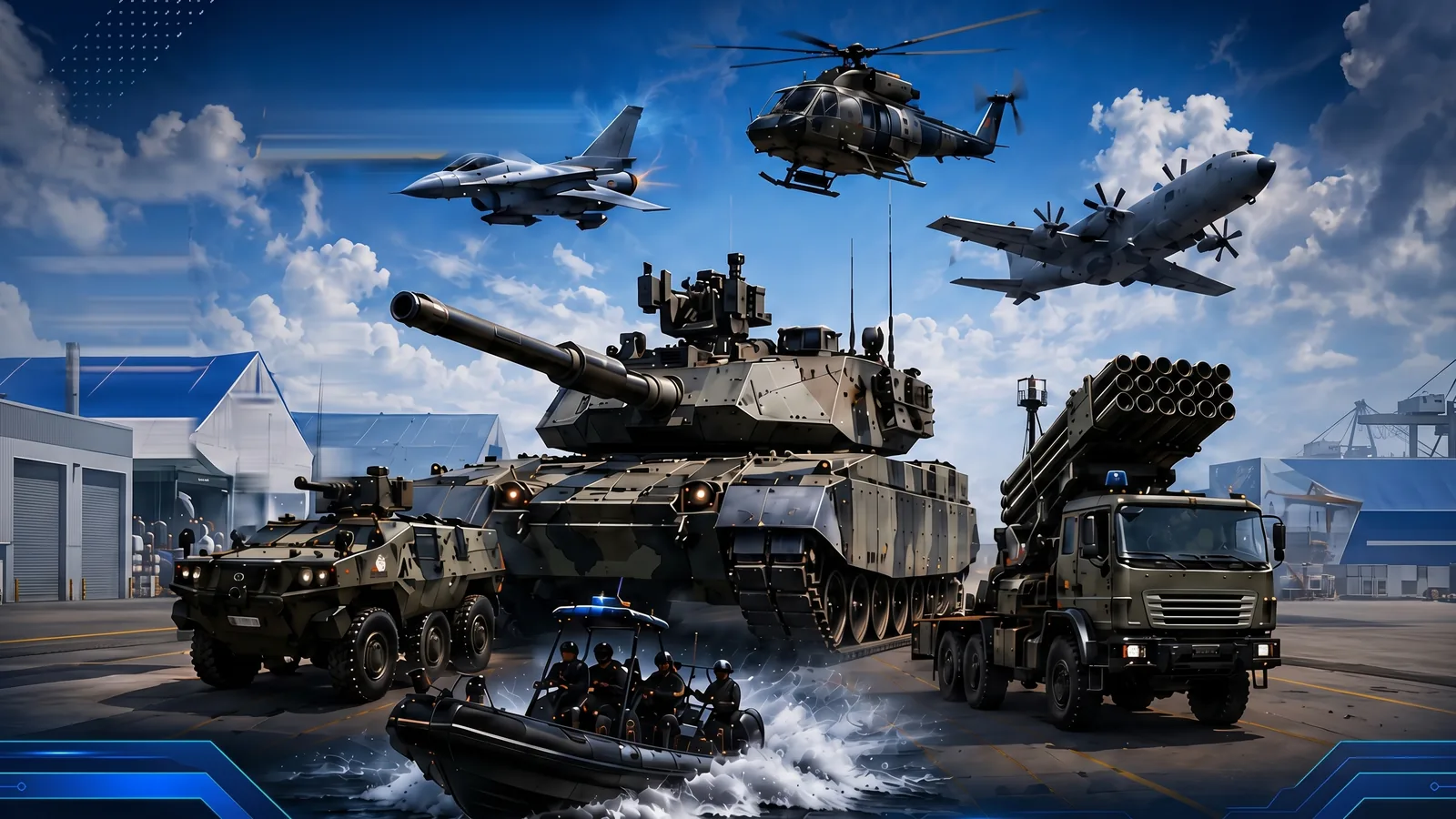 Banner situs resmi rekrutmen TNI berisi alutsista darat, laut, dan udara